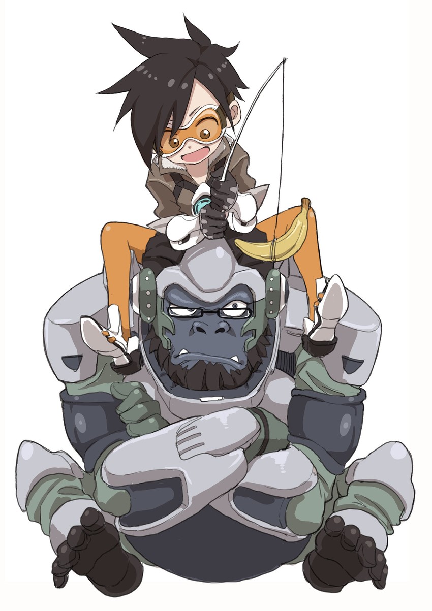 tracer and winston (overwatch and 1 more) drawn by yamamoto_souichirou