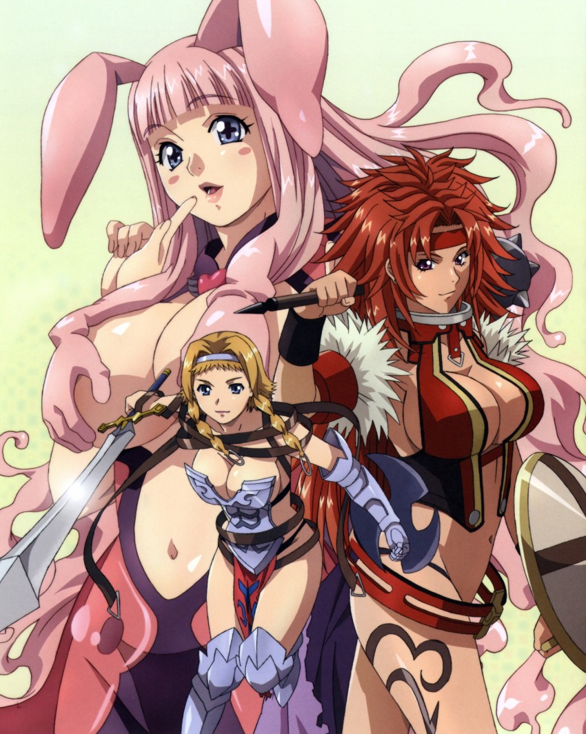 leina, exiled warrior leina, melona, protean assassin melona, risty, and 1 more (queen's blade) drawn by amano_yo-ki
