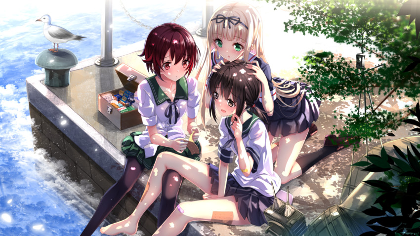 yuudachi, fubuki, and mutsuki (kantai collection) drawn by swordsouls