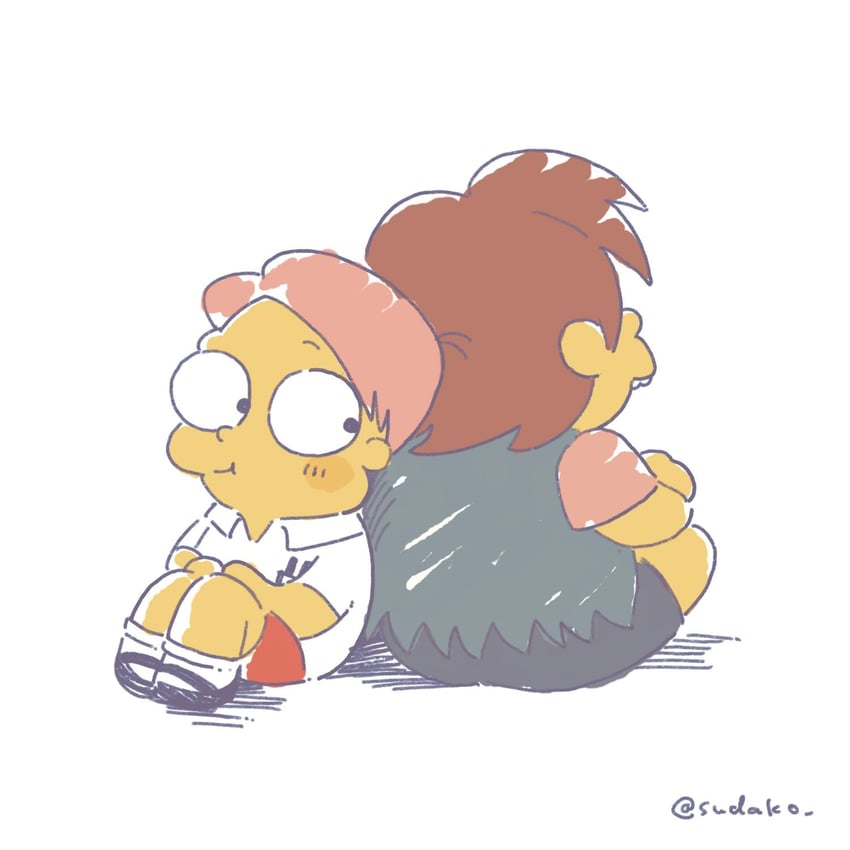 nelson muntz and martin prince (the simpsons) drawn by sudako_(tkb315)