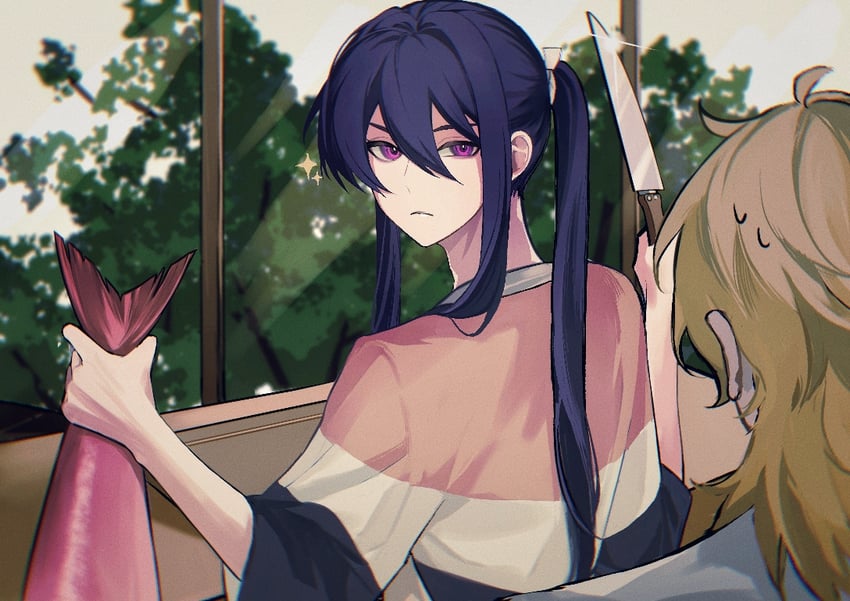 kanzaki souma and hakaze kaoru (ensemble stars!) drawn by xima716
