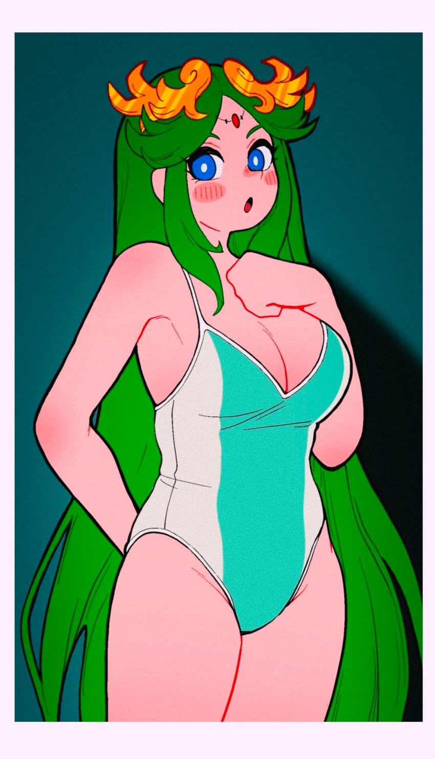 palutena (kid icarus and 1 more) drawn by hachinos_ssb