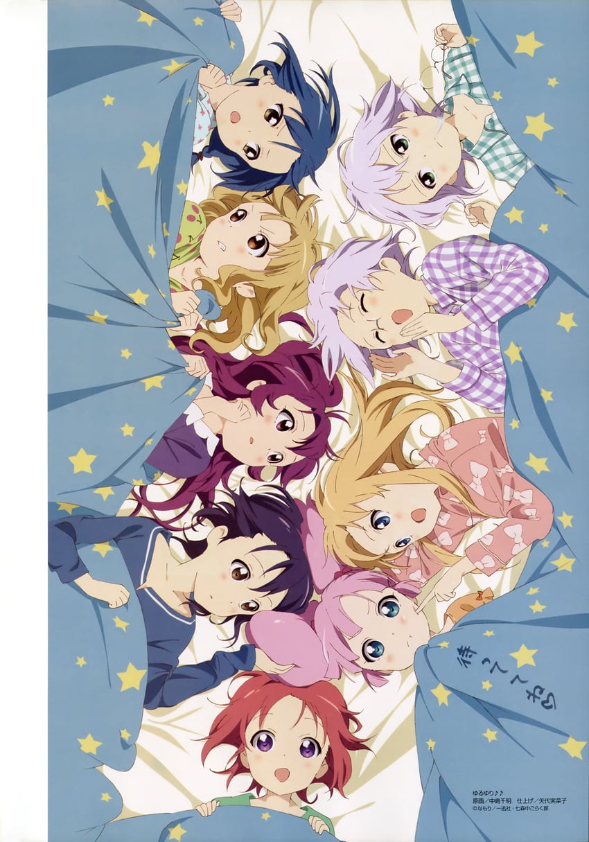 toshinou kyouko, akaza akari, funami yui, yoshikawa chinatsu, oomuro sakurako, and 4 more (yuruyuri and 1 more) drawn by nakajima_chiaki