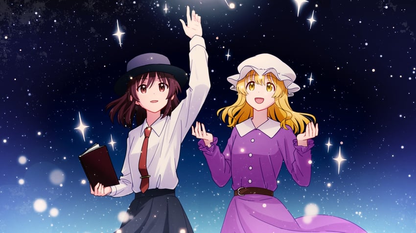 usami renko and maribel hearn (touhou and 1 more) drawn by kannari