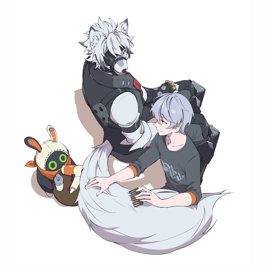 wise, eous, and von lycaon (zenless zone zero) drawn by lucylee158