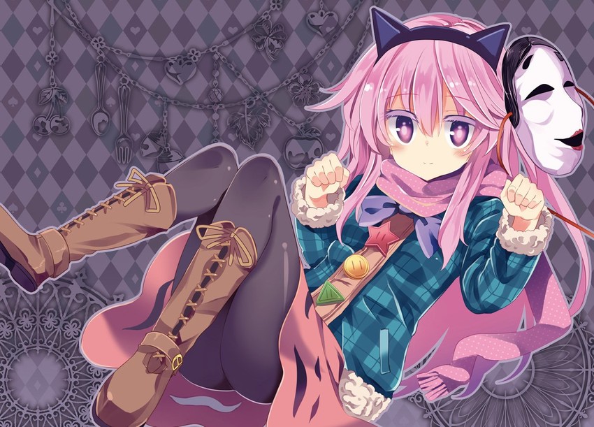 hata no kokoro (touhou) drawn by maturiuta_sorato