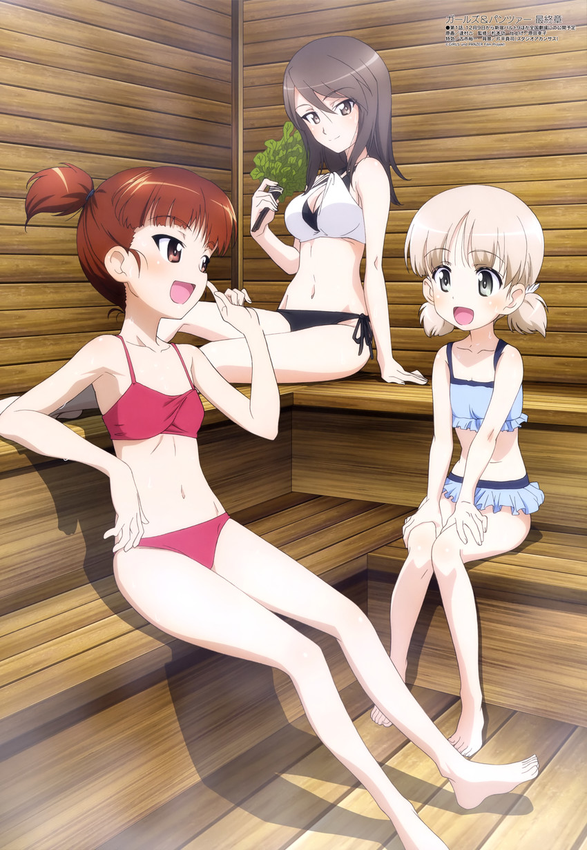 mika, aki, and mikko (girls und panzer and 1 more) drawn by tsujimura_roku