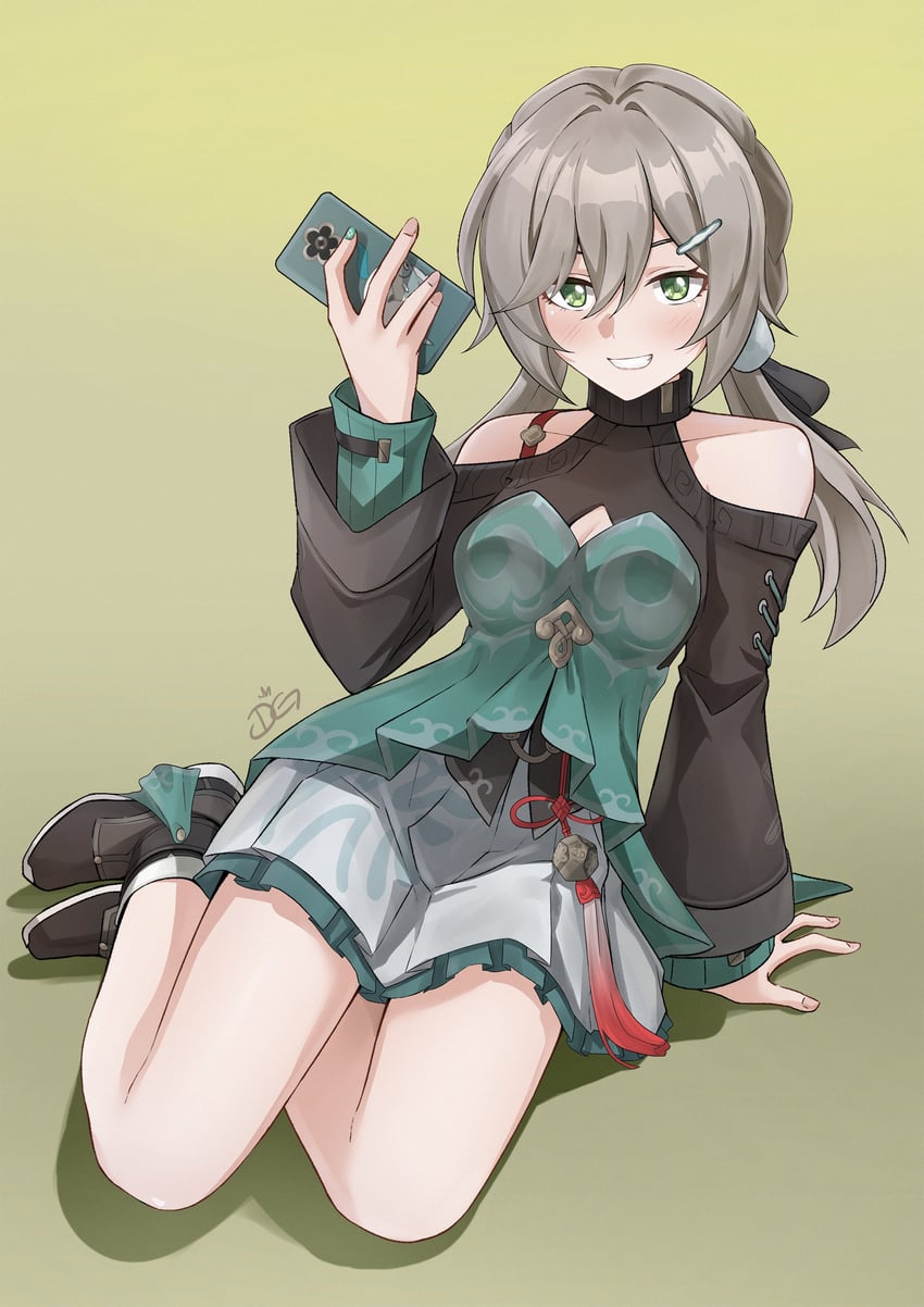 qingque (honkai and 1 more) drawn by don_guallo
