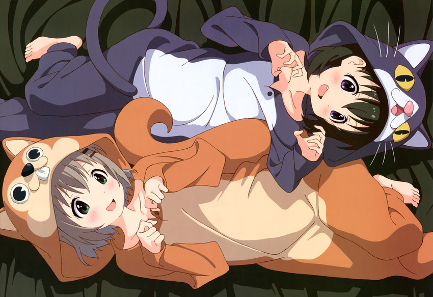 yukimura aoi and kuraue hinata (nyantype and 1 more) drawn by uehara_fumiyuki