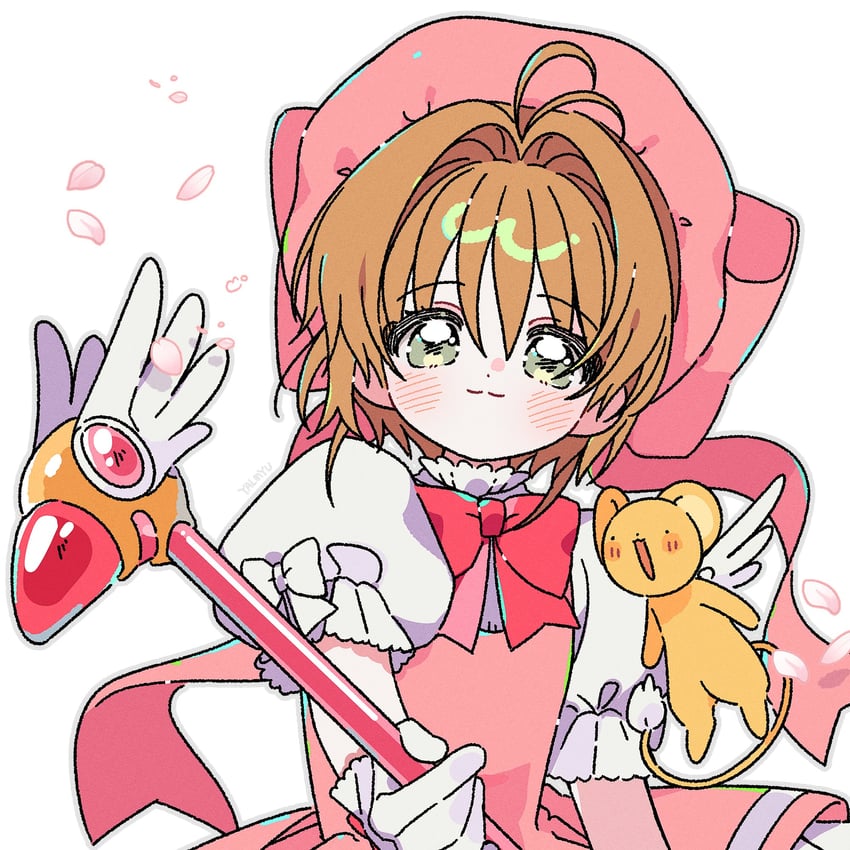kinomoto sakura and kero (cardcaptor sakura) drawn by yalmyu