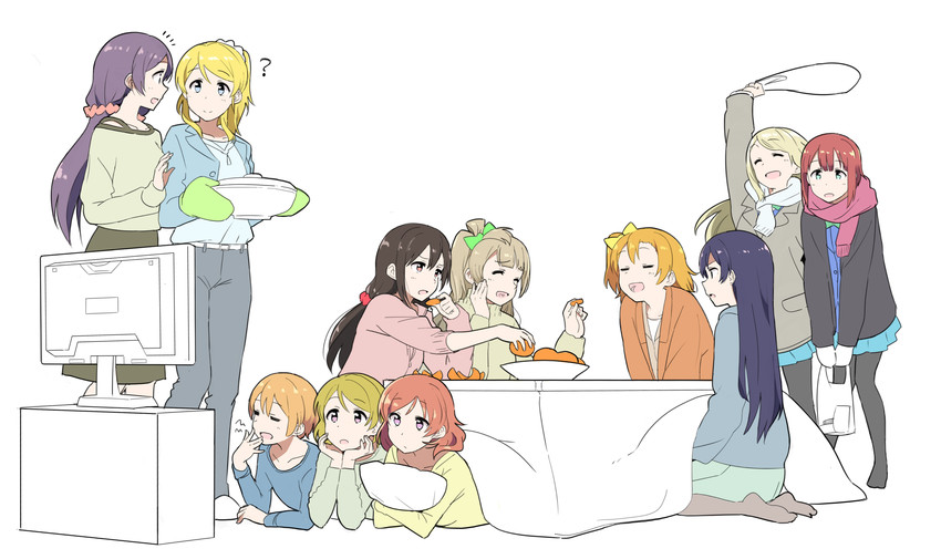 nishikino maki, tojo nozomi, sonoda umi, yazawa nico, ayase eli, and 6 more (love live! and 1 more) drawn by kasa_list