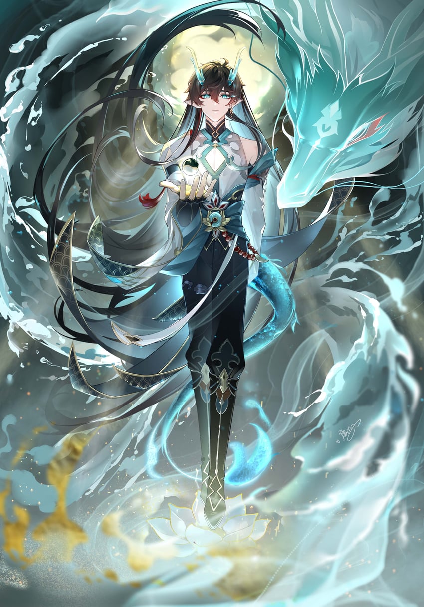 dan heng (honkai and 1 more) drawn by misansan