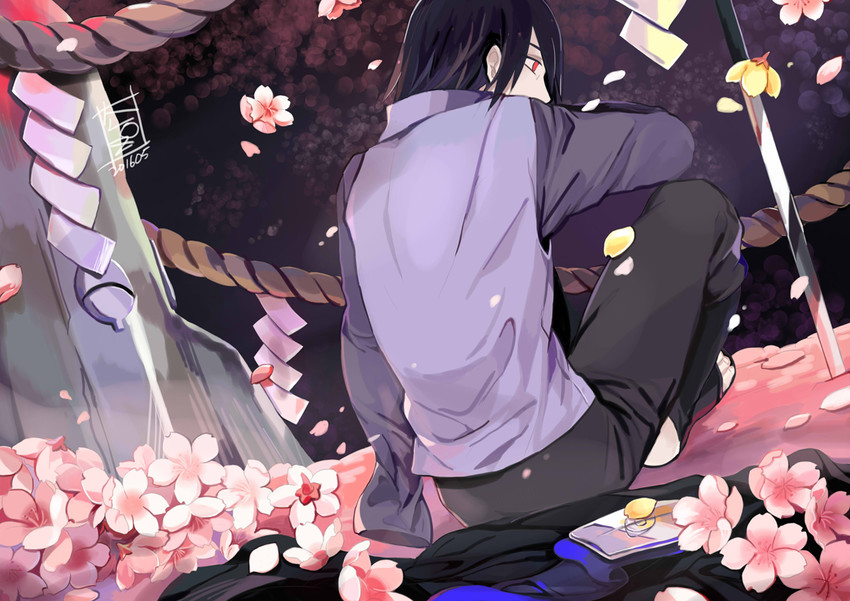 uchiha sasuke (naruto and 1 more) drawn by kloz
