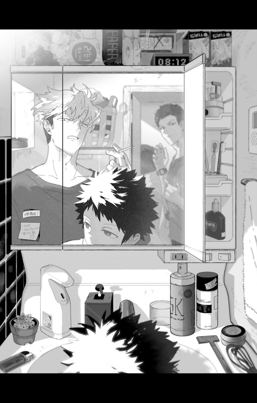 kazama souya, suwa koutarou, kizaki reiji, and terashima raizou (world trigger) drawn by kzmsnmjkk