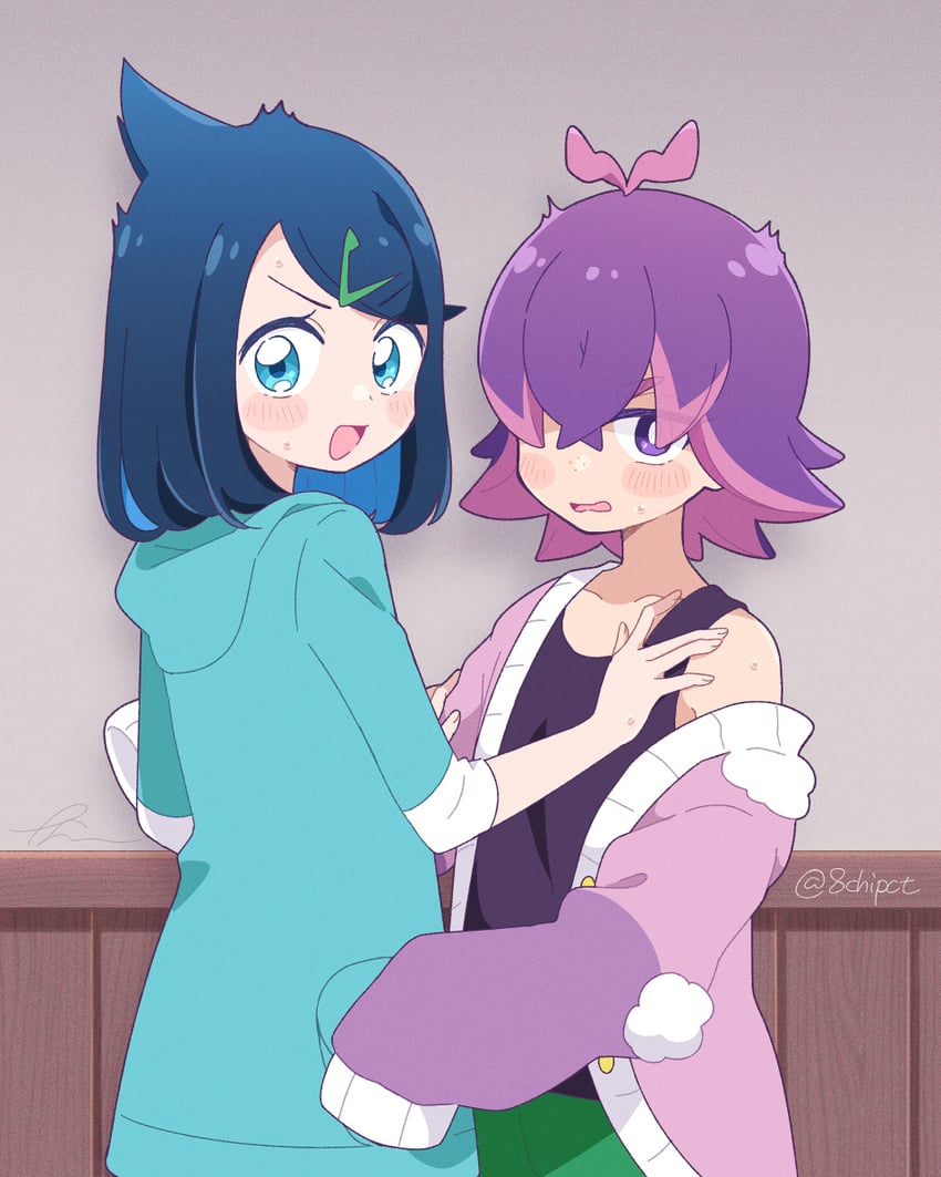 liko and dot (pokemon and 1 more) drawn by 0zr8hc
