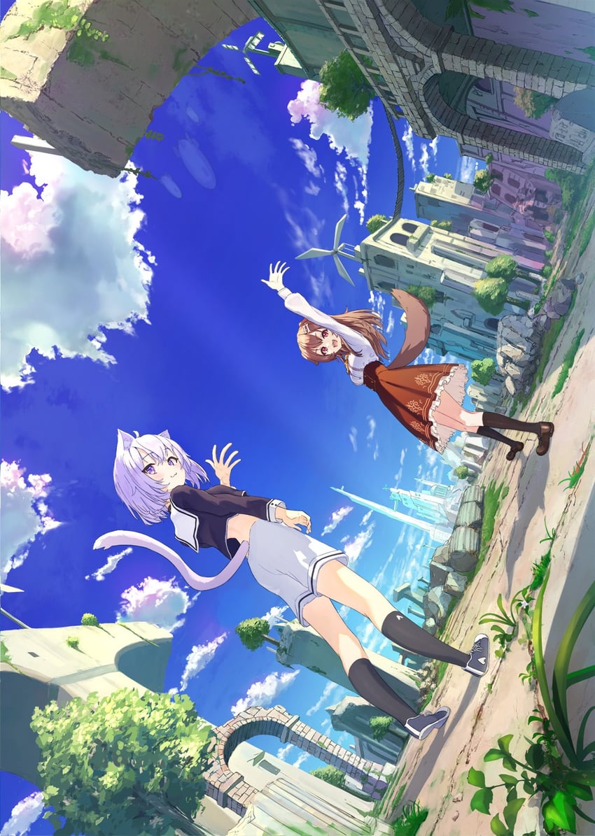 nekomata okayu and inugami korone (hololive) drawn by nokisaki_nibosi