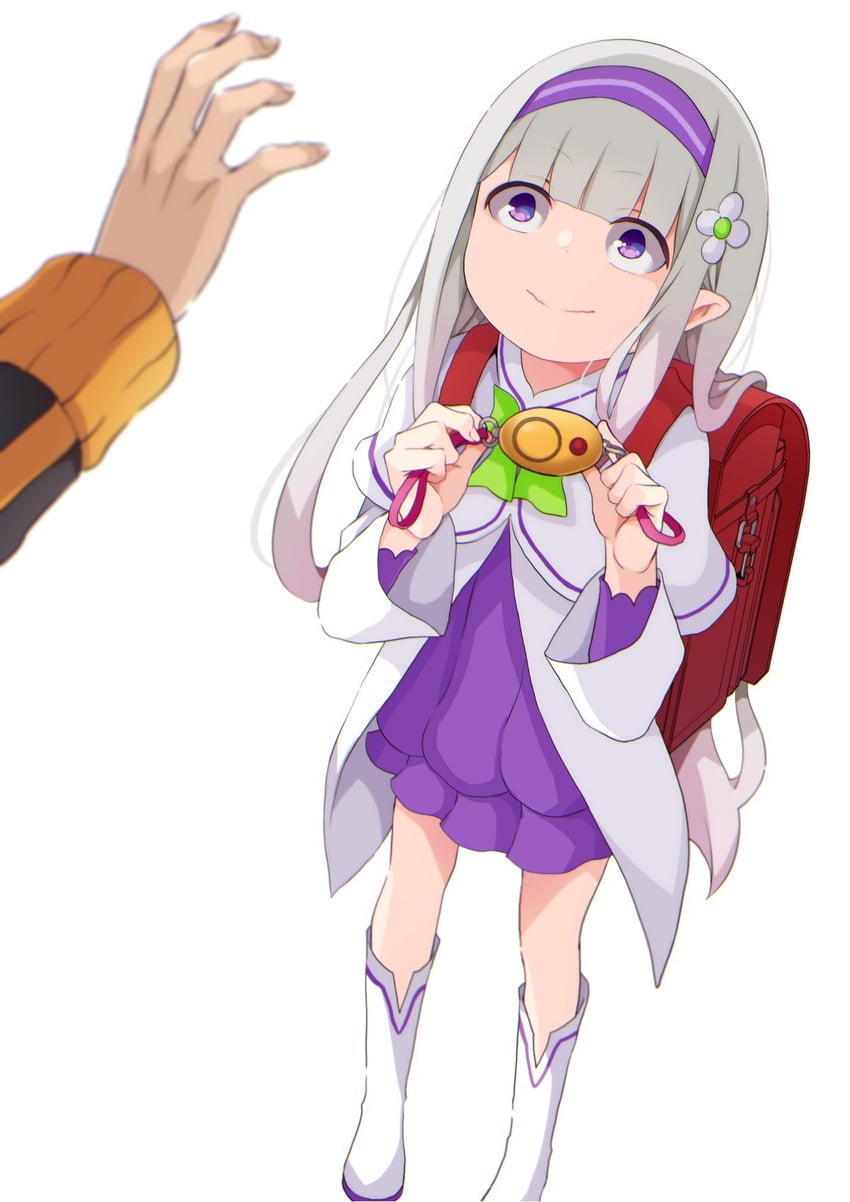 emilia and natsuki subaru (re:zero kara hajimeru isekai seikatsu) drawn by yasehattagi