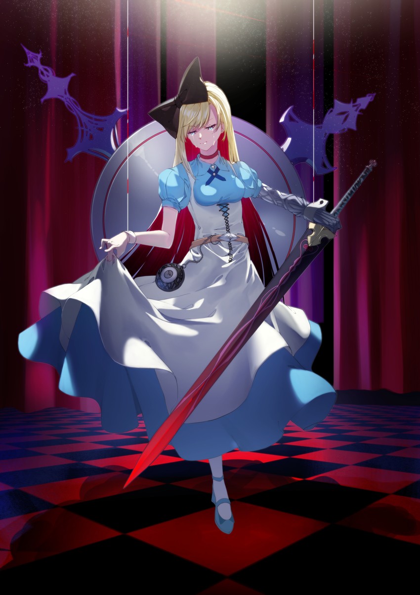 alice (alice's adventures in wonderland) drawn by hatski.sin