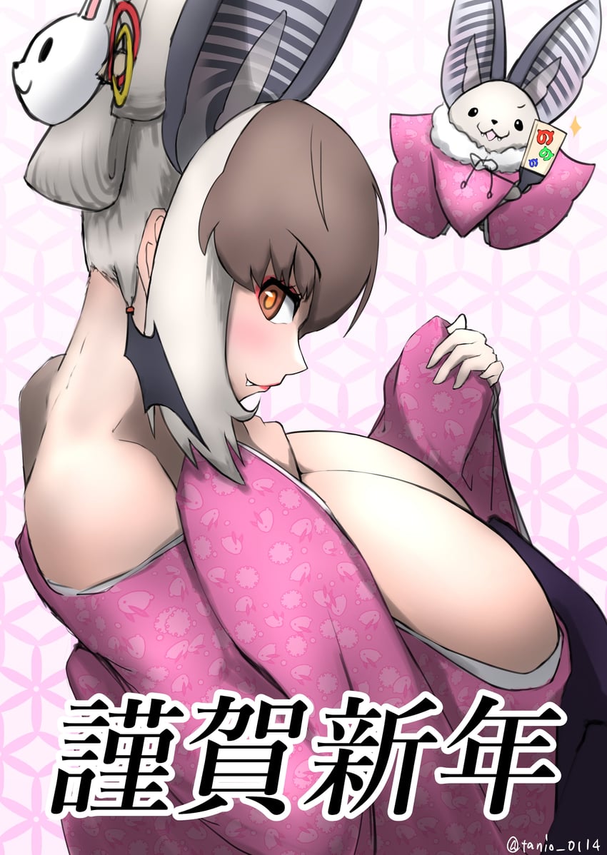 brown long-eared bat and poporu (kemono friends and 1 more) drawn by tanio_(tanio_0114)