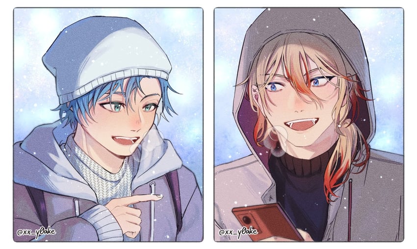 regis altare and axel syrios (holostars and 1 more) drawn by y0ake