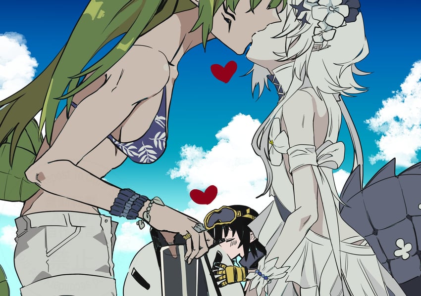tomimi, eunectes, gavial, gavial the invincible, and lancet-2 (arknights) drawn by ban_syou