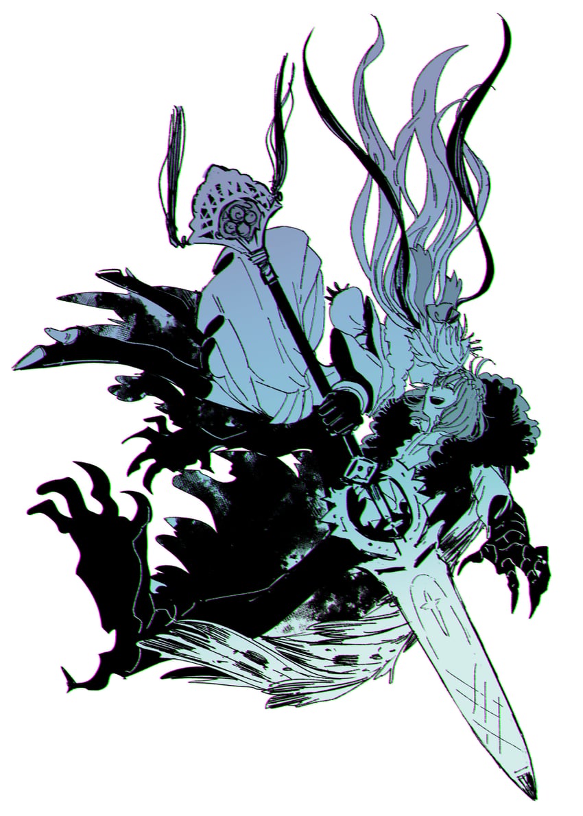 artoria pendragon, artoria caster, and oberon (fate and 1 more) drawn by nobicco
