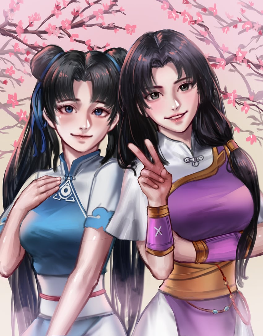zhao linger and lin yueru (xianjian qixia zhuan) drawn by goldenfish