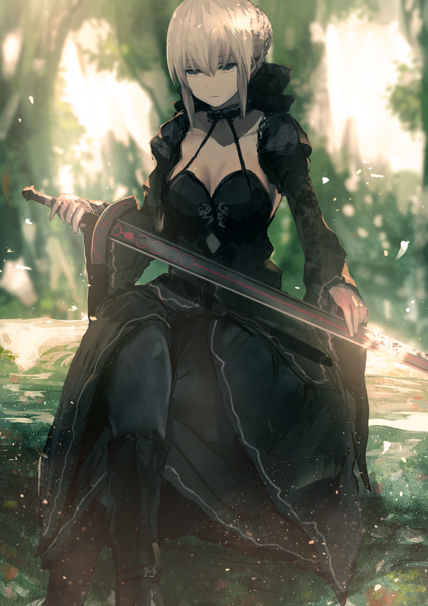 artoria pendragon and saber alter (fate and 2 more) drawn by misaki_nonaka