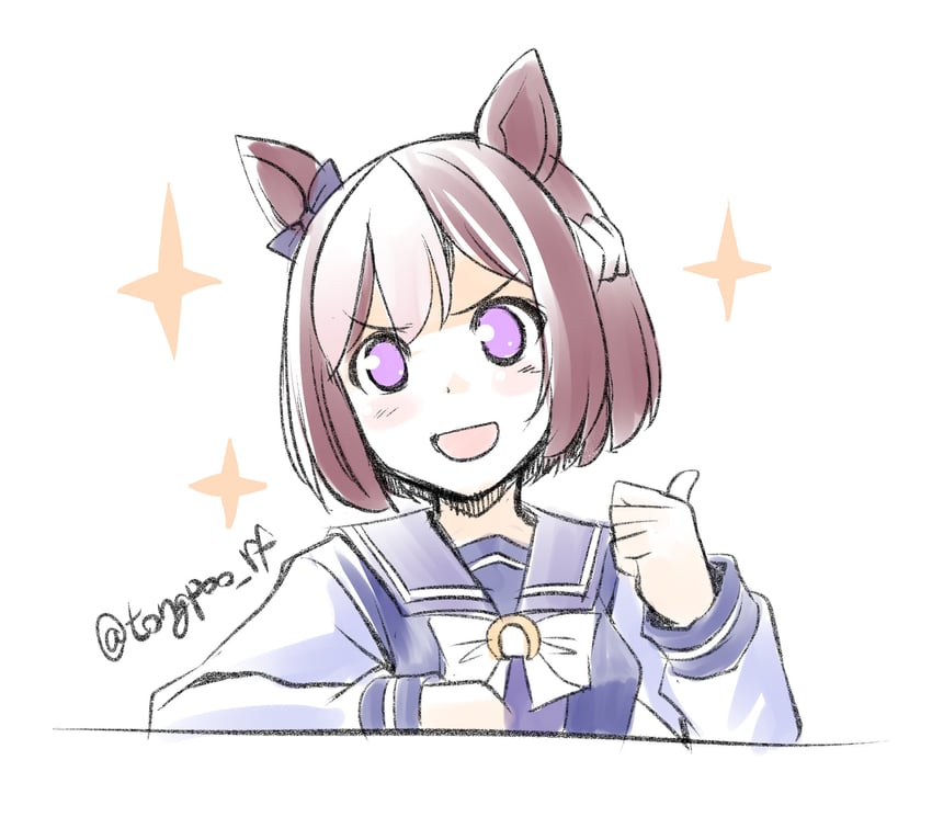 special week (umamusume and 1 more) drawn by tonpuu