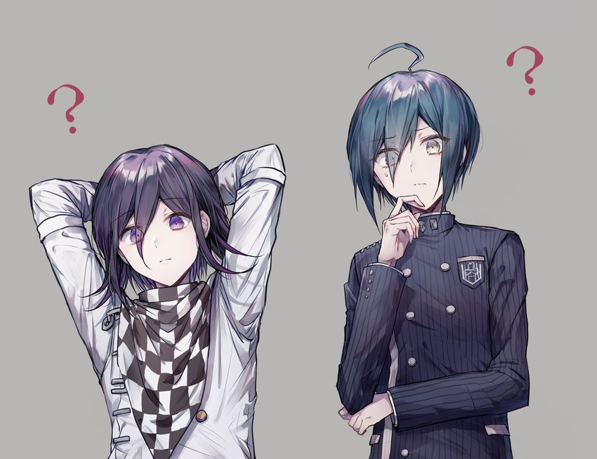 oma kokichi and saihara shuichi (danganronpa and 1 more) drawn by goto_(sep)