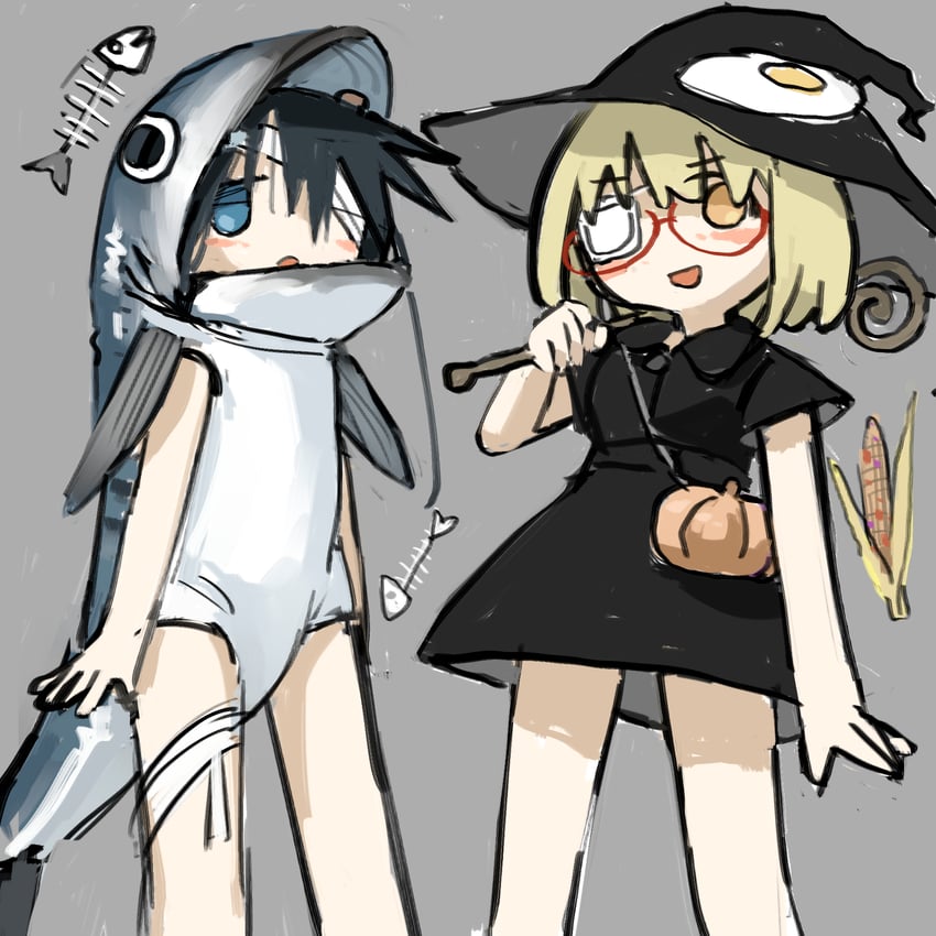 tsukishima shijima and yamashita majime (shimeji simulation) drawn by tsukumizu_yuu