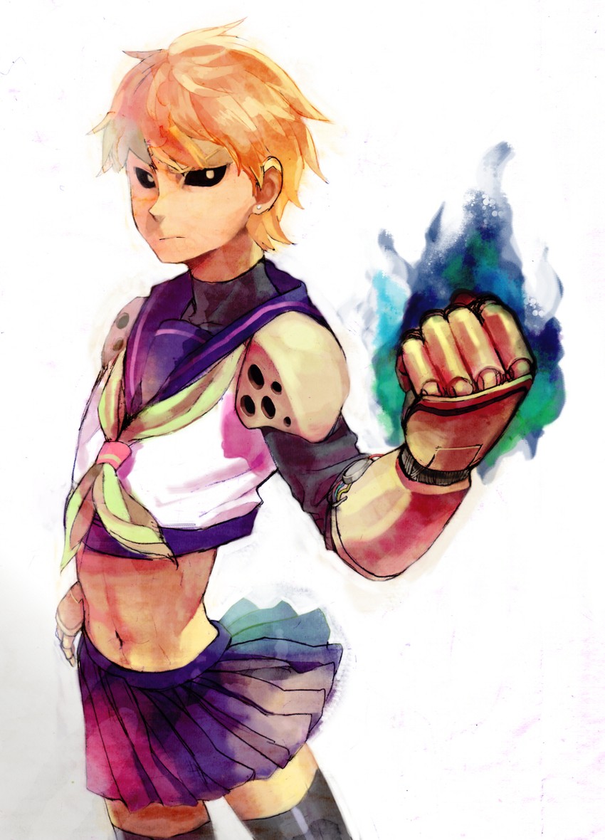 kagamine rin, kasugano sakura, and genos (vocaloid and 2 more) drawn by kombatto_echizen