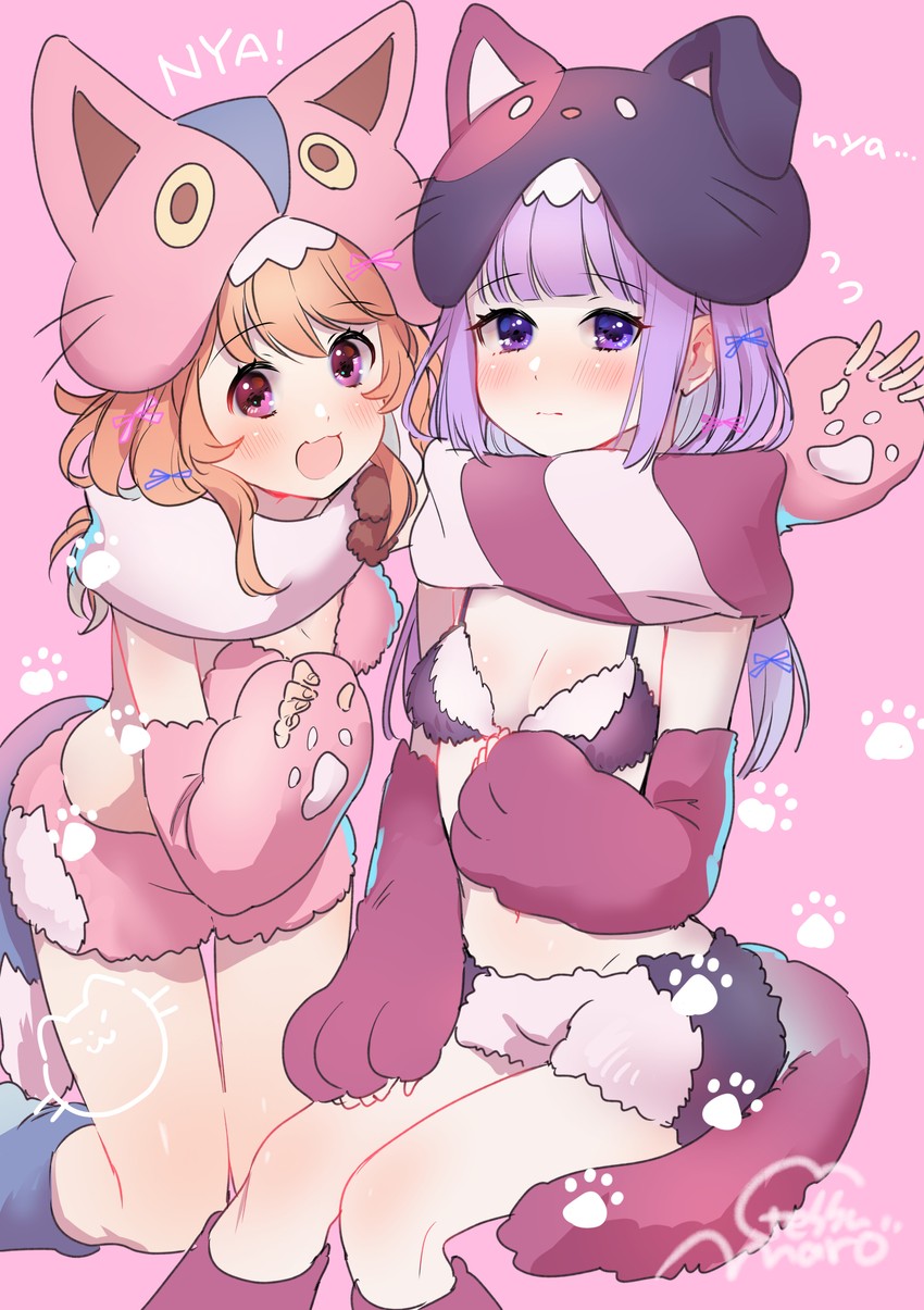 ozora akari and hikami sumire (aikatsu!) drawn by geshumaro