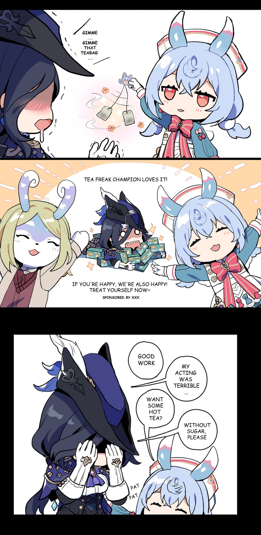 clorinde, sigewinne, and ottnit (genshin impact) drawn by sakana_(fishchunk)