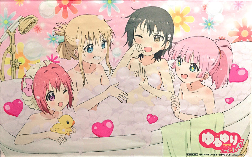 toshinou kyouko, akaza akari, funami yui, and yoshikawa chinatsu (yuruyuri and 1 more) drawn by nishimura_rie