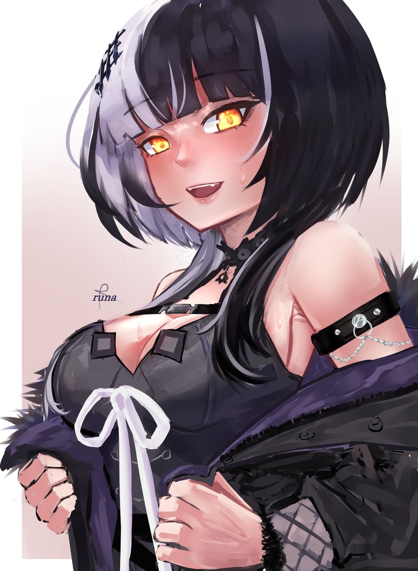 shiori novella (hololive and 1 more) drawn by runa_(runasi)