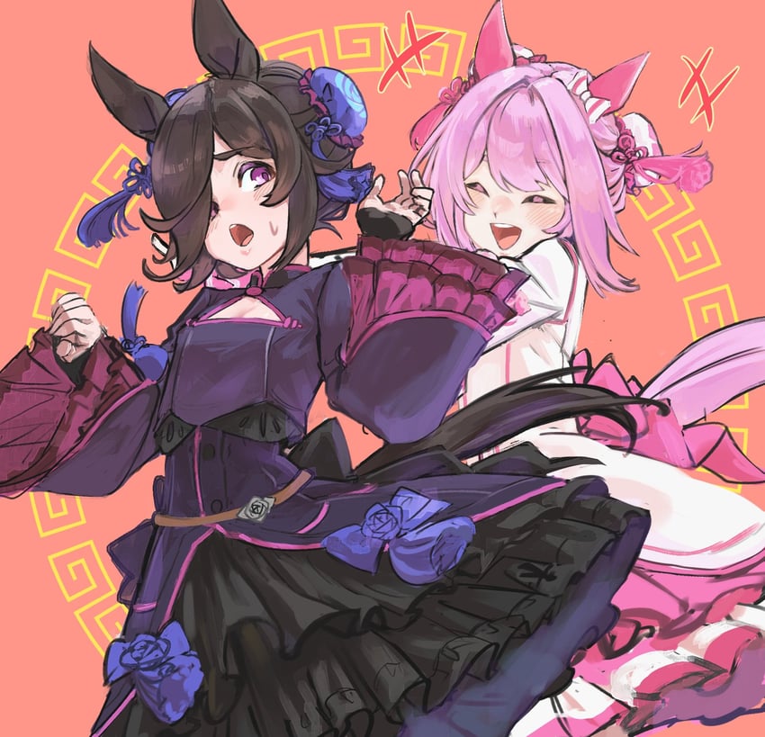 rice shower and haru urara (umamusume) drawn by friend_a1012