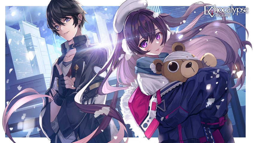 male protagonist and rayna (echocalypse) drawn by untue