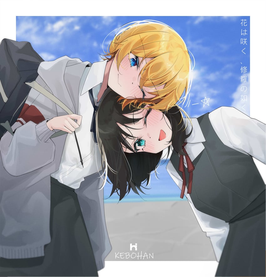 haruyama hana and usurai mizuki (hana wa saku shura no gotoku) drawn by kebohan