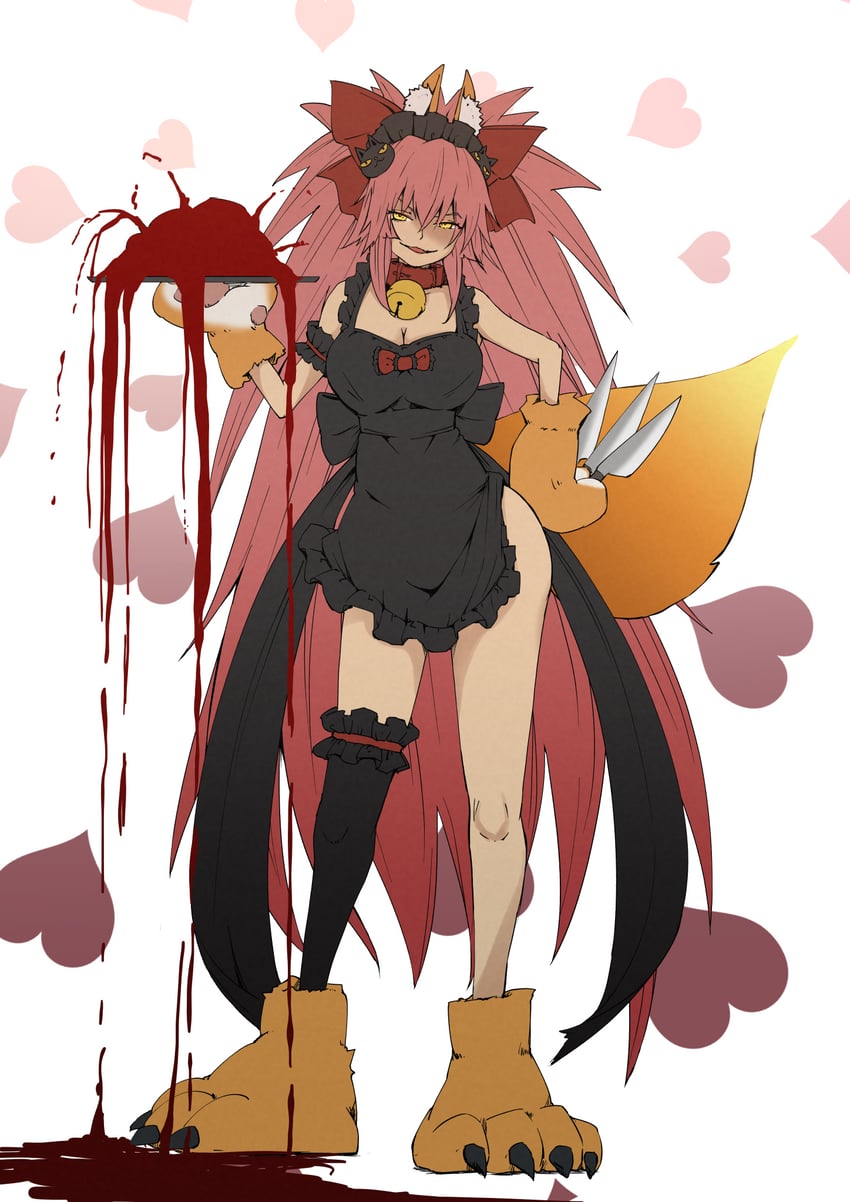 tamamo and tamamo cat (fate and 1 more) drawn by ystrann