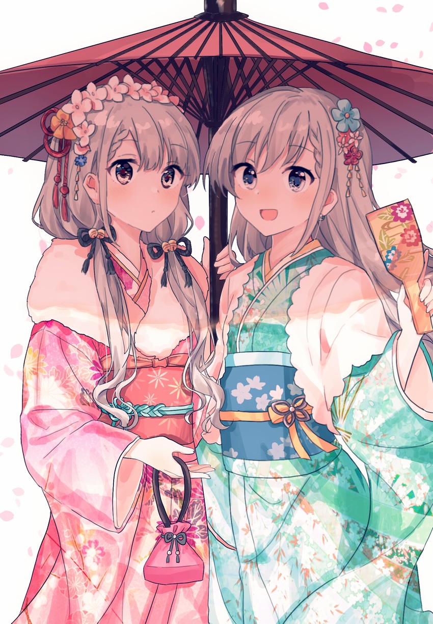 hisakawa hayate and hisakawa nagi (idolmaster and 2 more) drawn by migolu