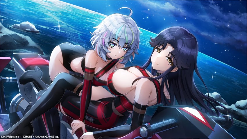 kurokuchi muru and hirasaka yuno (dolphin wave and 1 more) drawn by ootomo_takuji