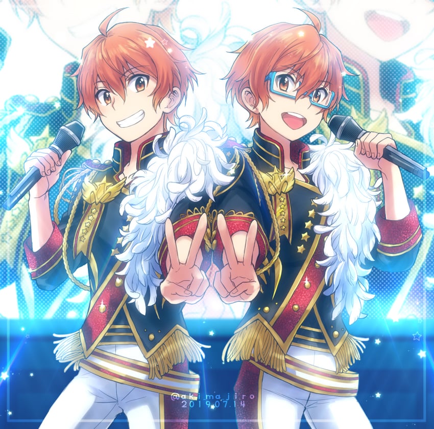 aoi yusuke and aoi kyosuke (idolmaster and 1 more) drawn by aki_ma_jiro