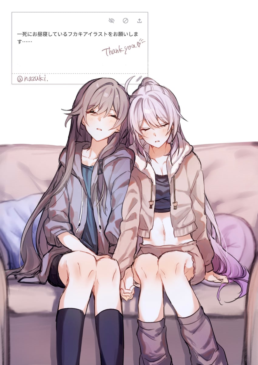 kiana kaslana and fu hua (honkai and 1 more) drawn by rino_ebe