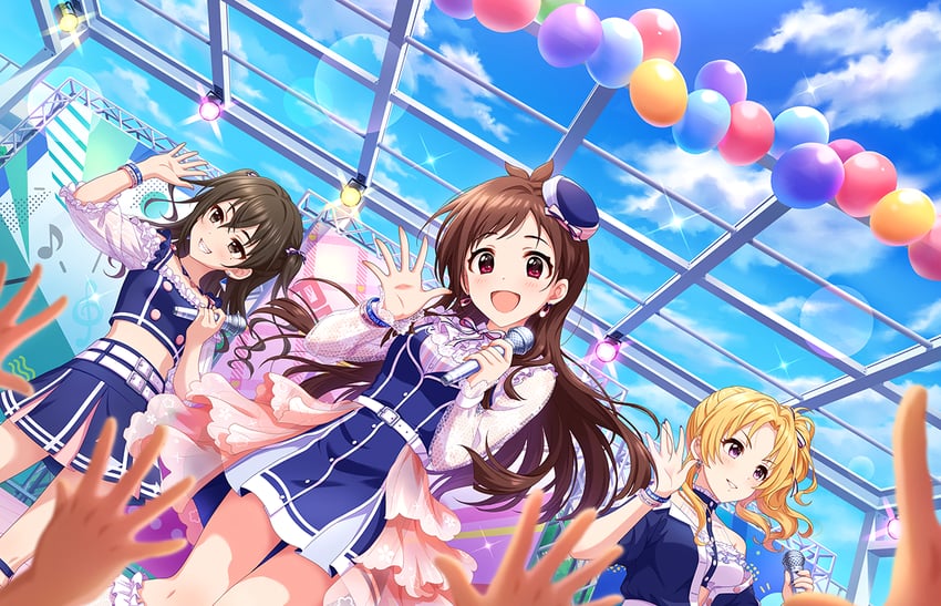 sunazuka akira, tsujino akari, and kiryu tsukasa (idolmaster and 2 more)