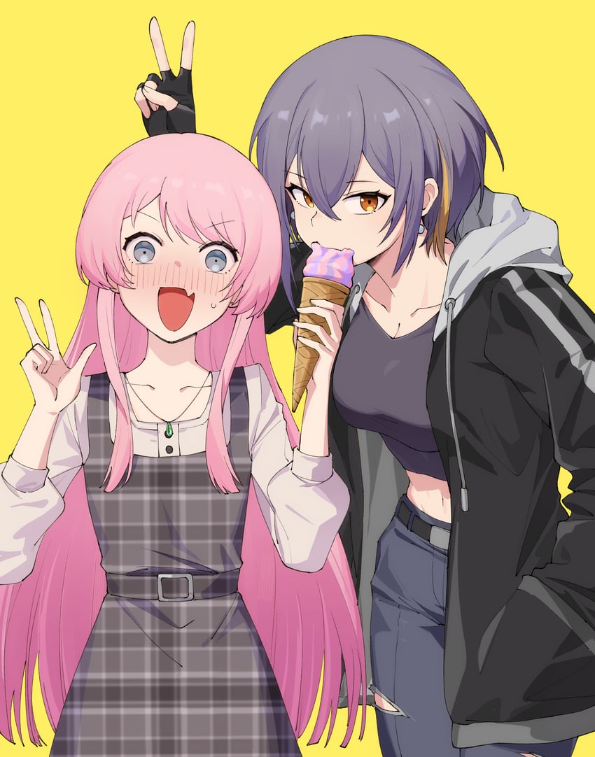 chihaya anon and takamatsu tomori (bang dream! and 1 more) drawn by yzj21333