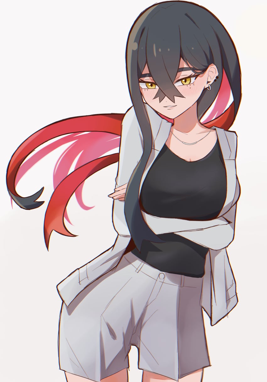 carmine (pokemon and 1 more) drawn by hasu_175