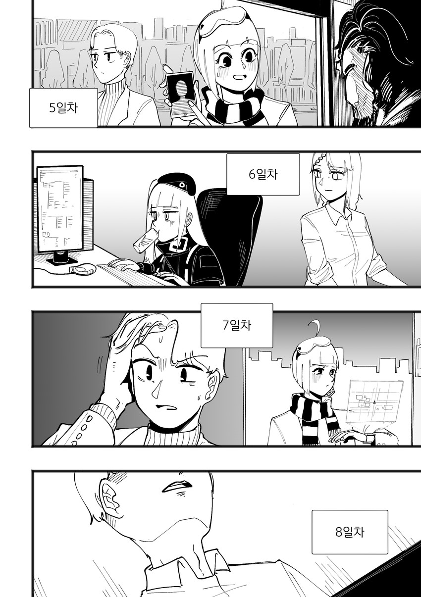 commander, g36, mdr, and zas m21 (girls' frontline) drawn by radish_p