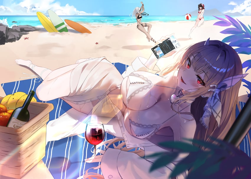 viper, rosanna, and sakura (goddess of victory: nikke) drawn by lkeris