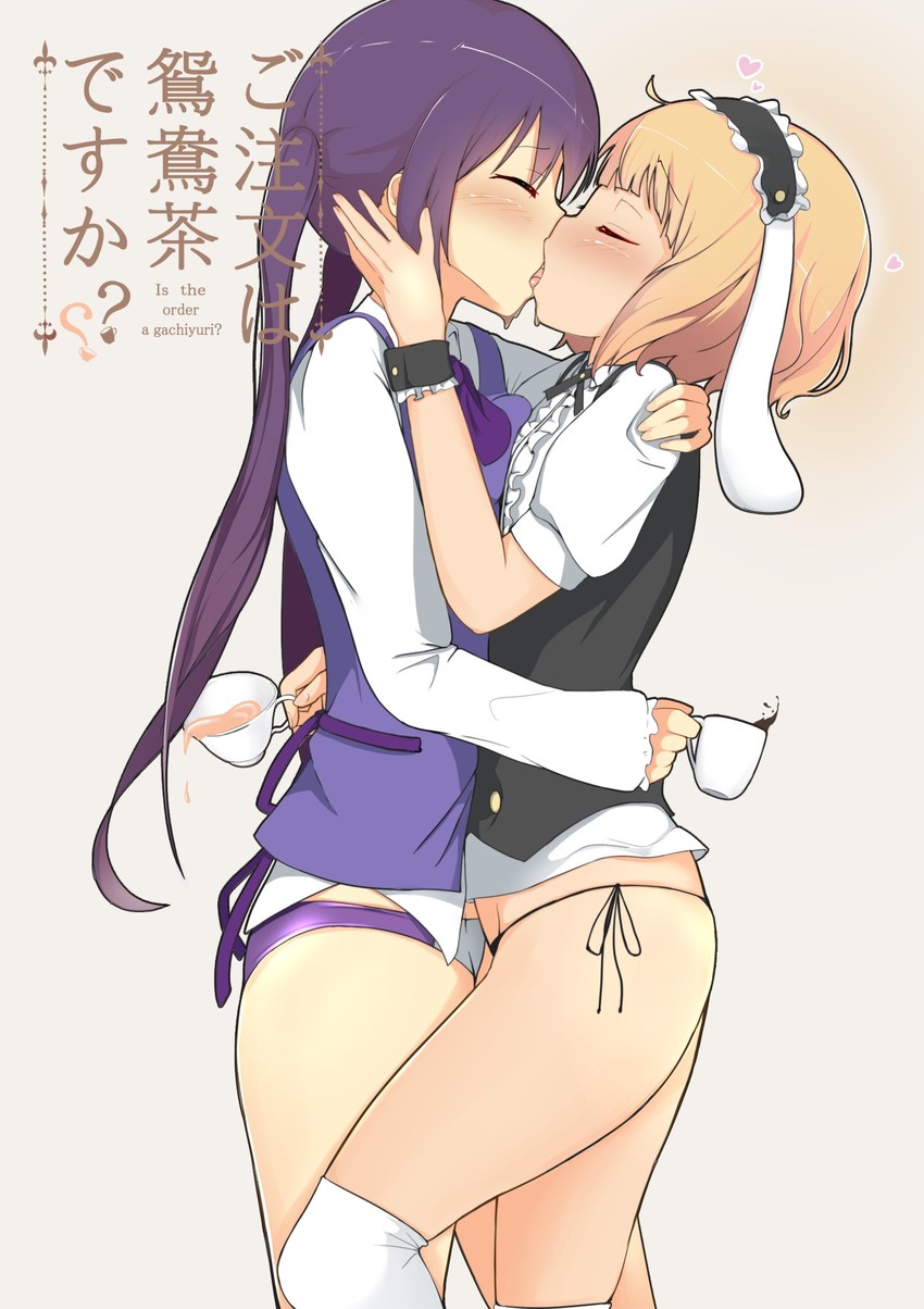 kirima syaro and tedeza rize (gochuumon wa usagi desu ka?) drawn by jovejun
